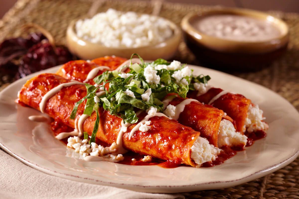 Queso fresco enchiladas
